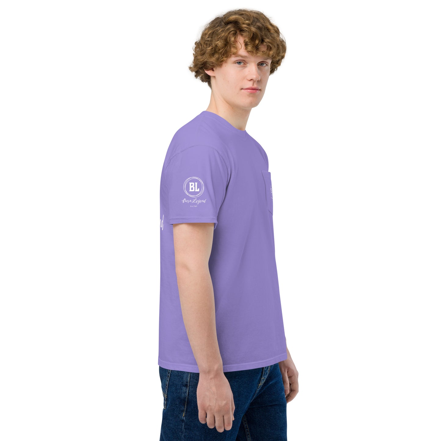 Born Legend Men's garment-dyed pocket t-shirt