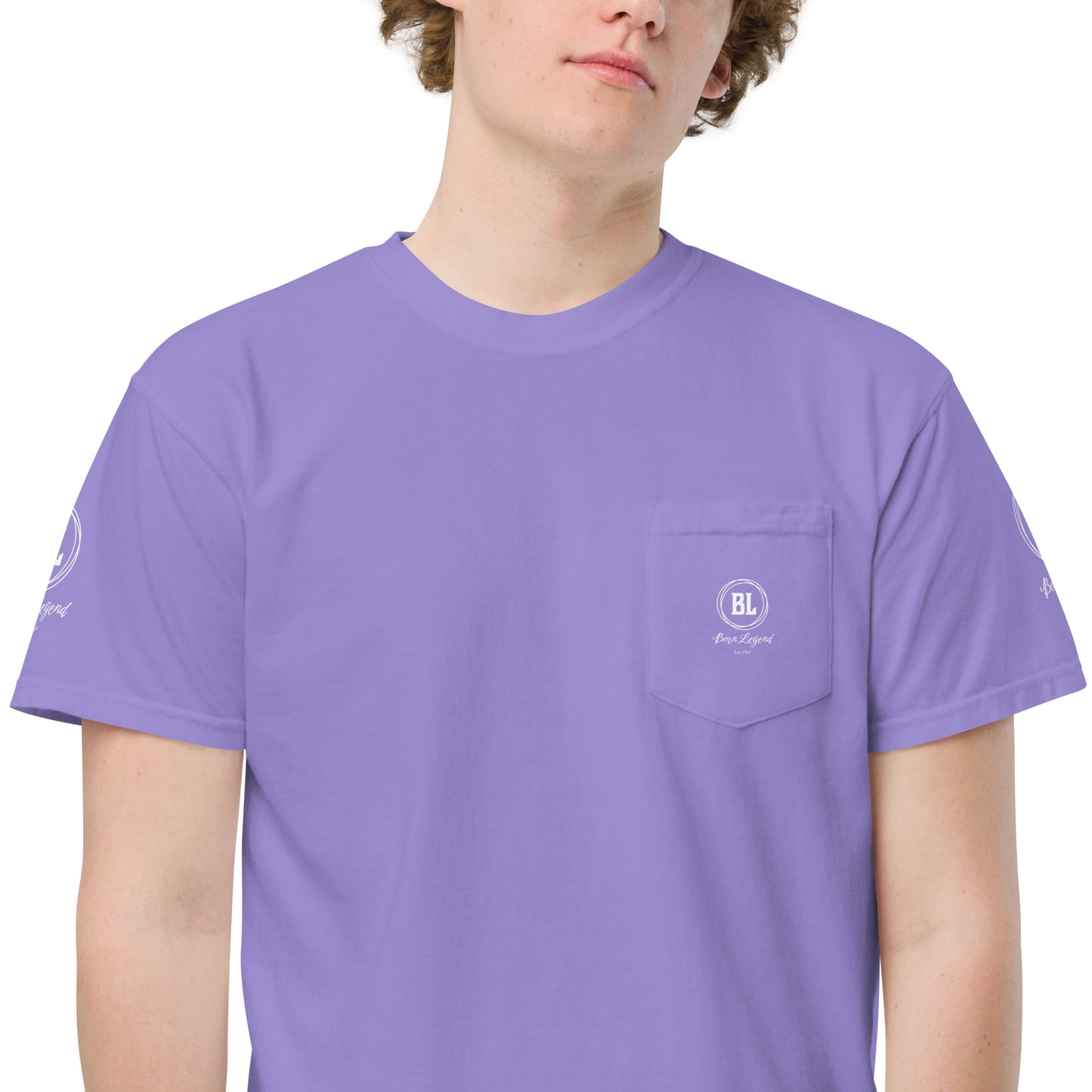 Born Legend Men's garment-dyed pocket t-shirt