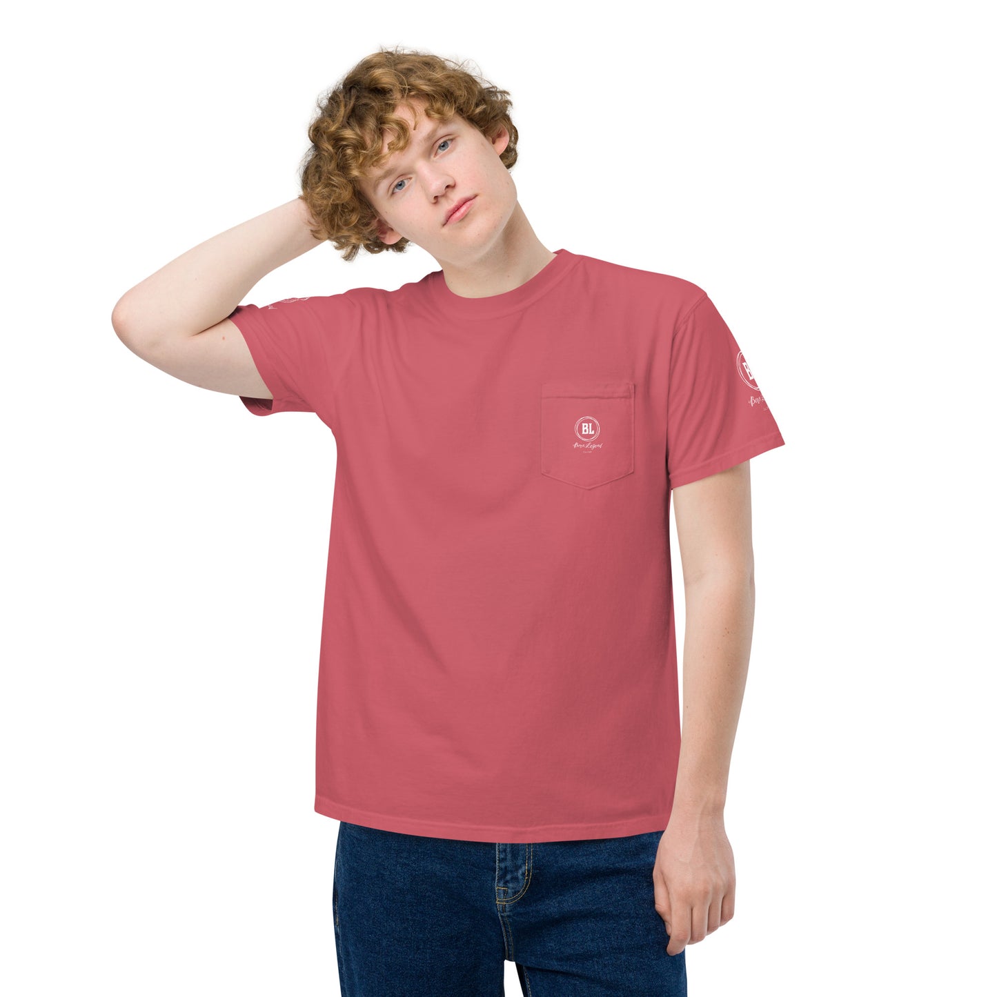 Born Legend Men's garment-dyed pocket t-shirt