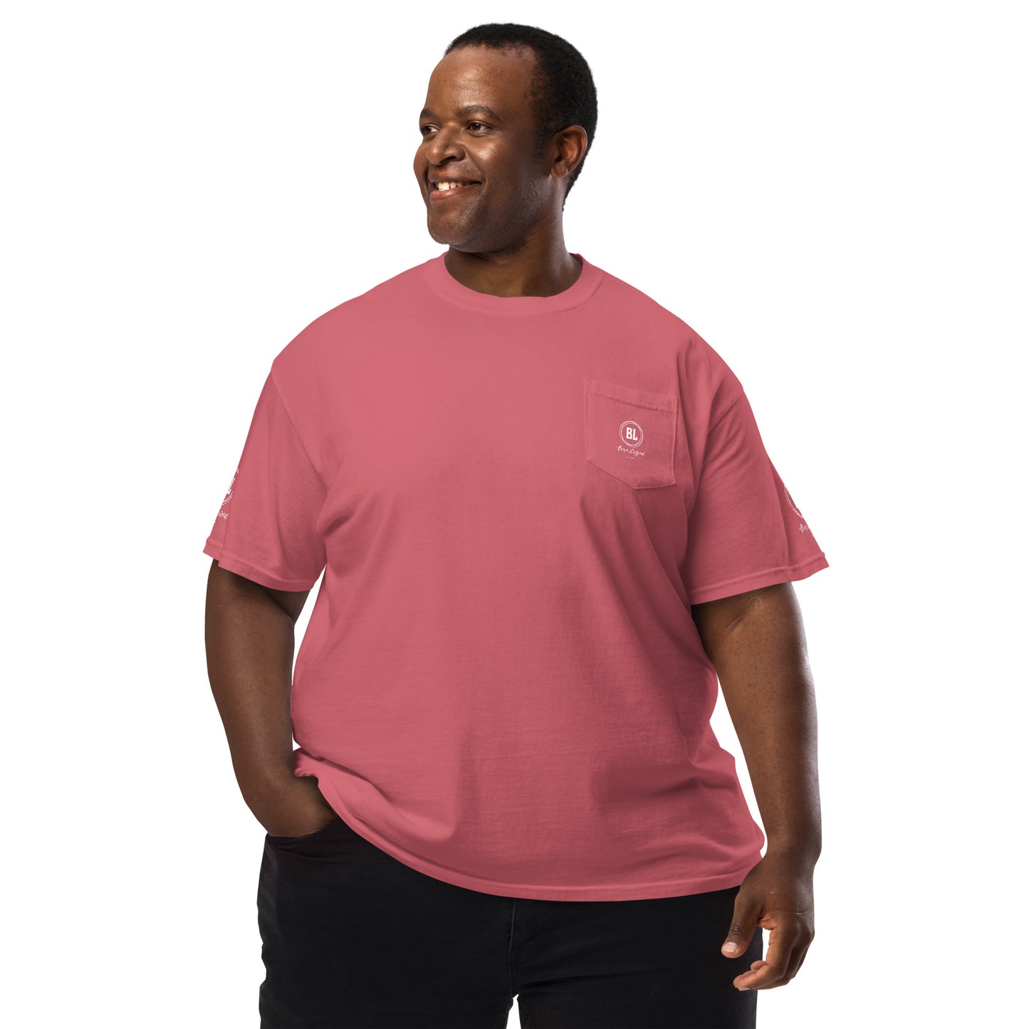 Born Legend Men's garment-dyed pocket t-shirt