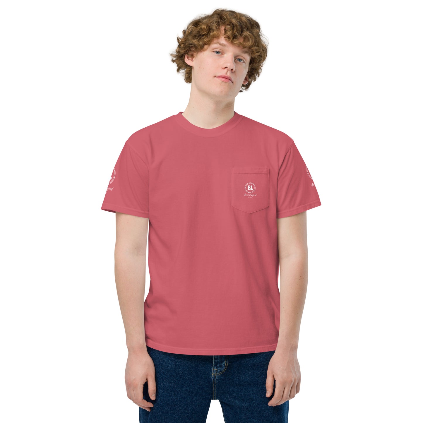 Born Legend Men's garment-dyed pocket t-shirt