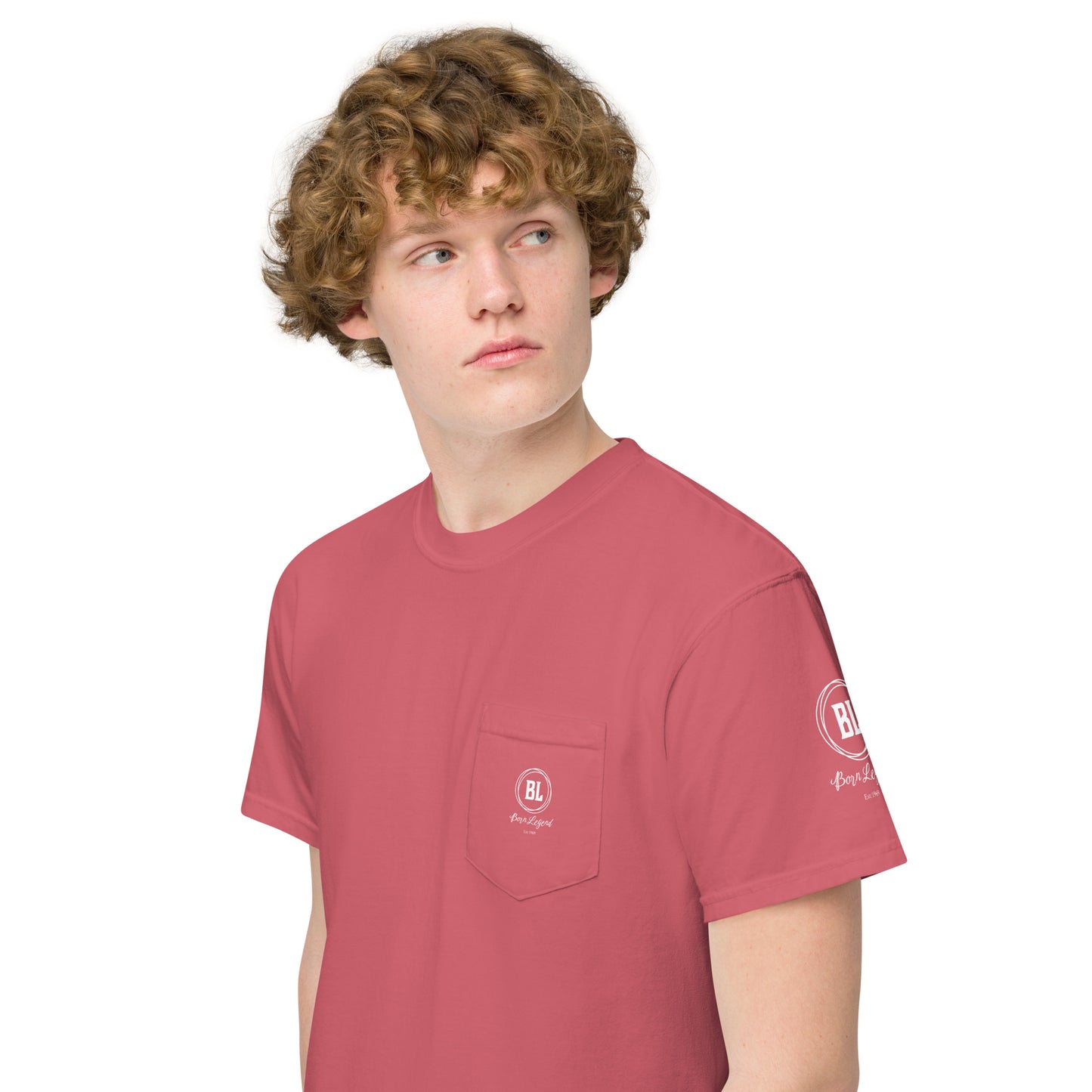 Born Legend Men's garment-dyed pocket t-shirt