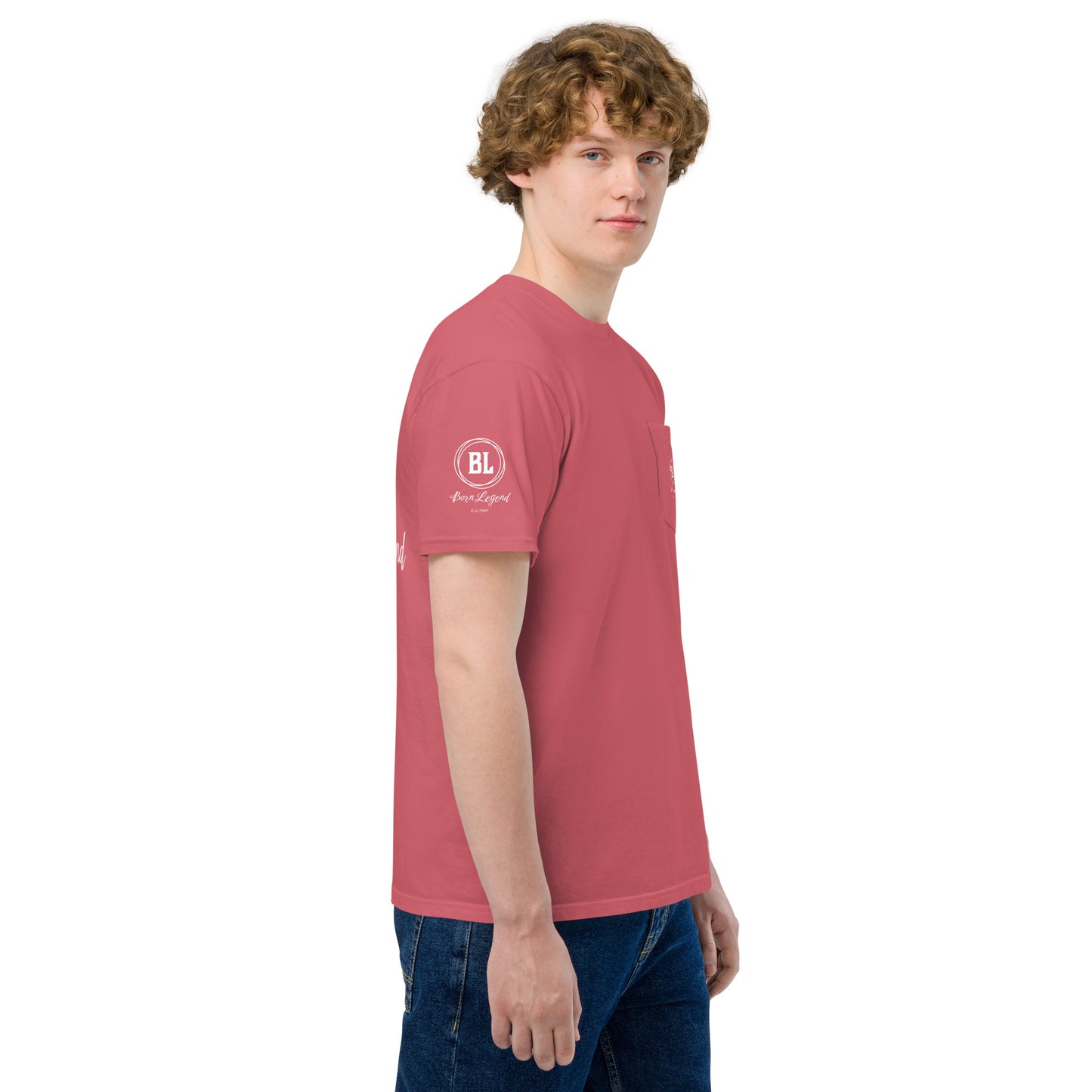 Born Legend Men's garment-dyed pocket t-shirt