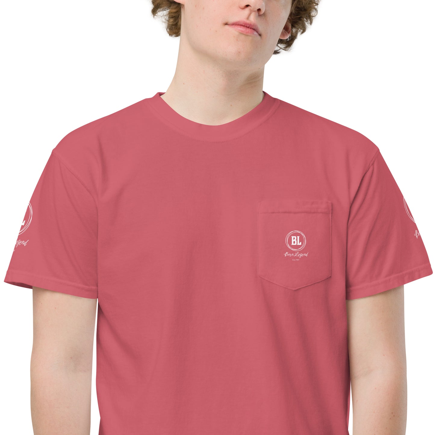 Born Legend Men's garment-dyed pocket t-shirt