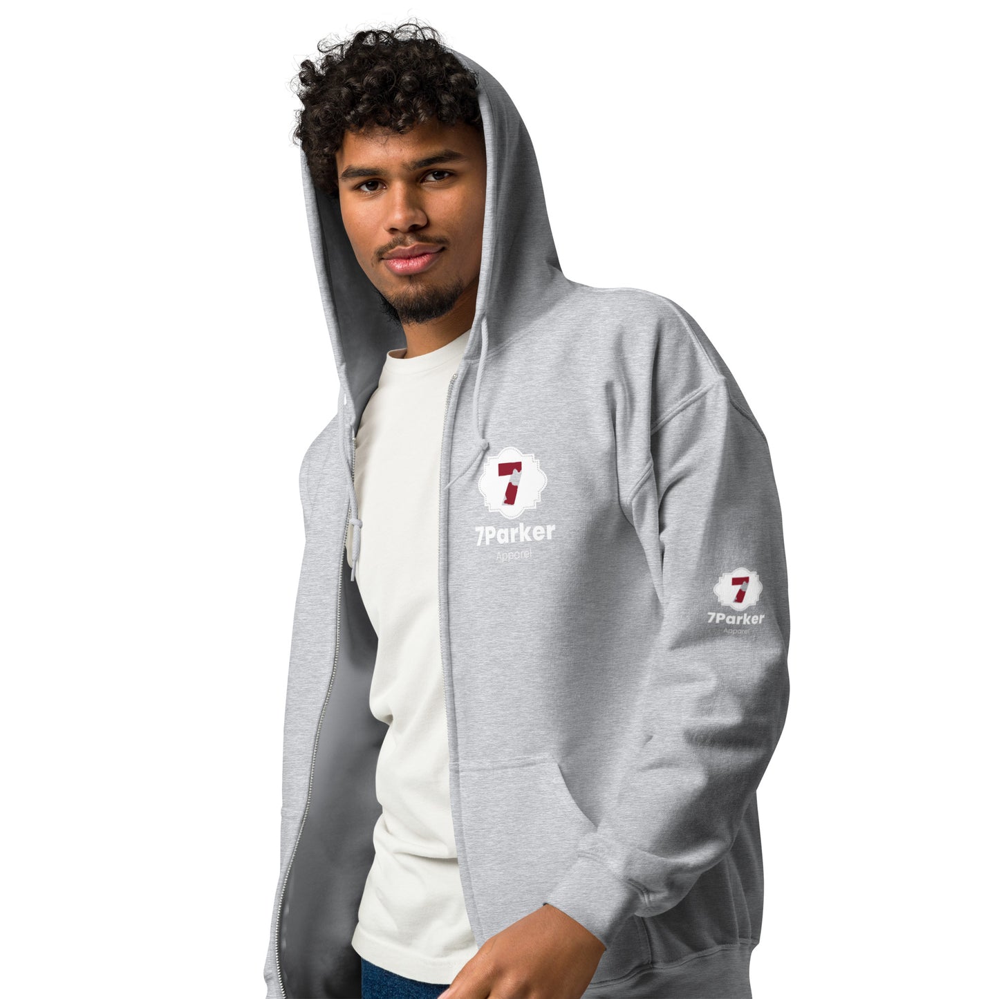 7PARKER unisex heavy blend zip hoodie