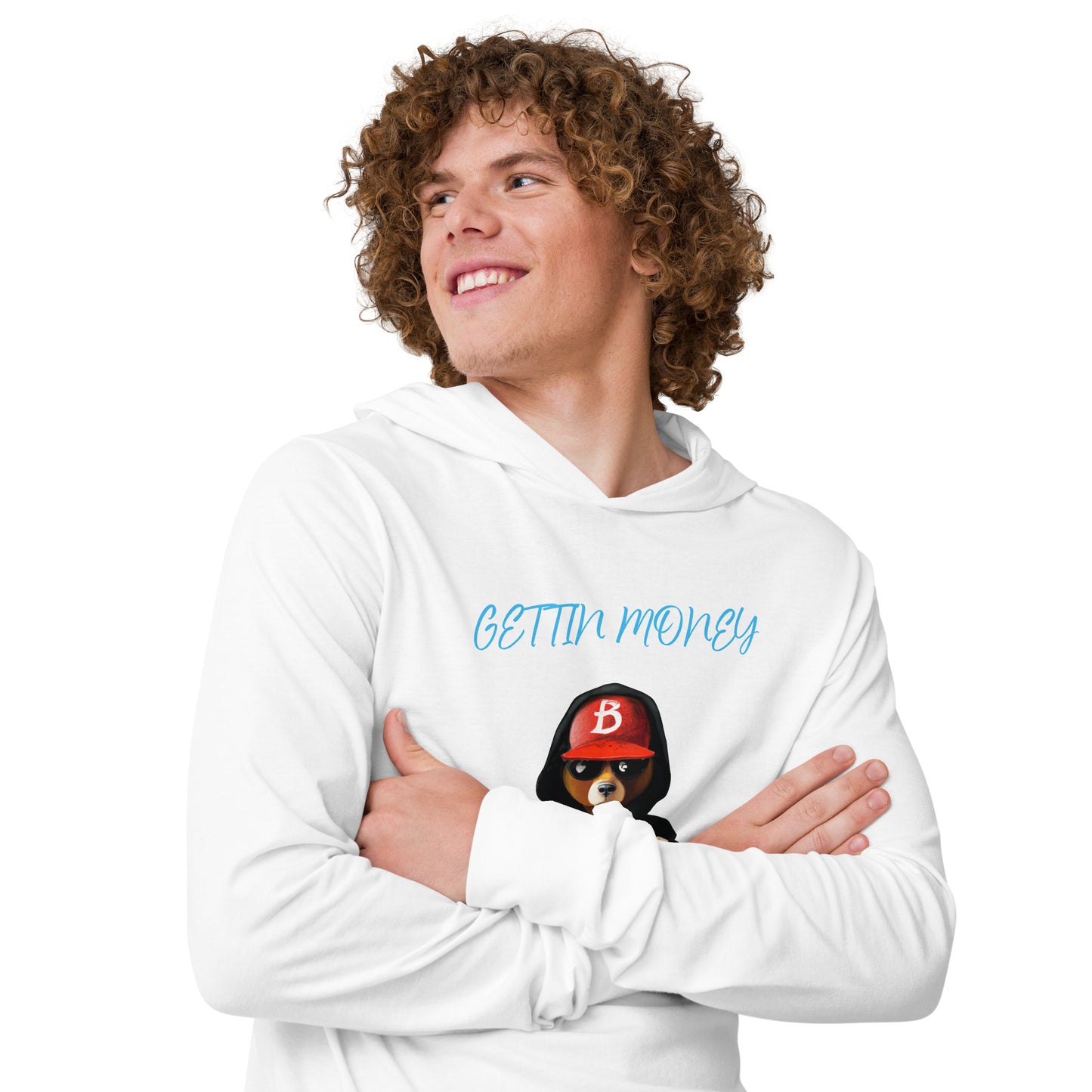 Gettin Money Unisex Hooded long-sleeve tee