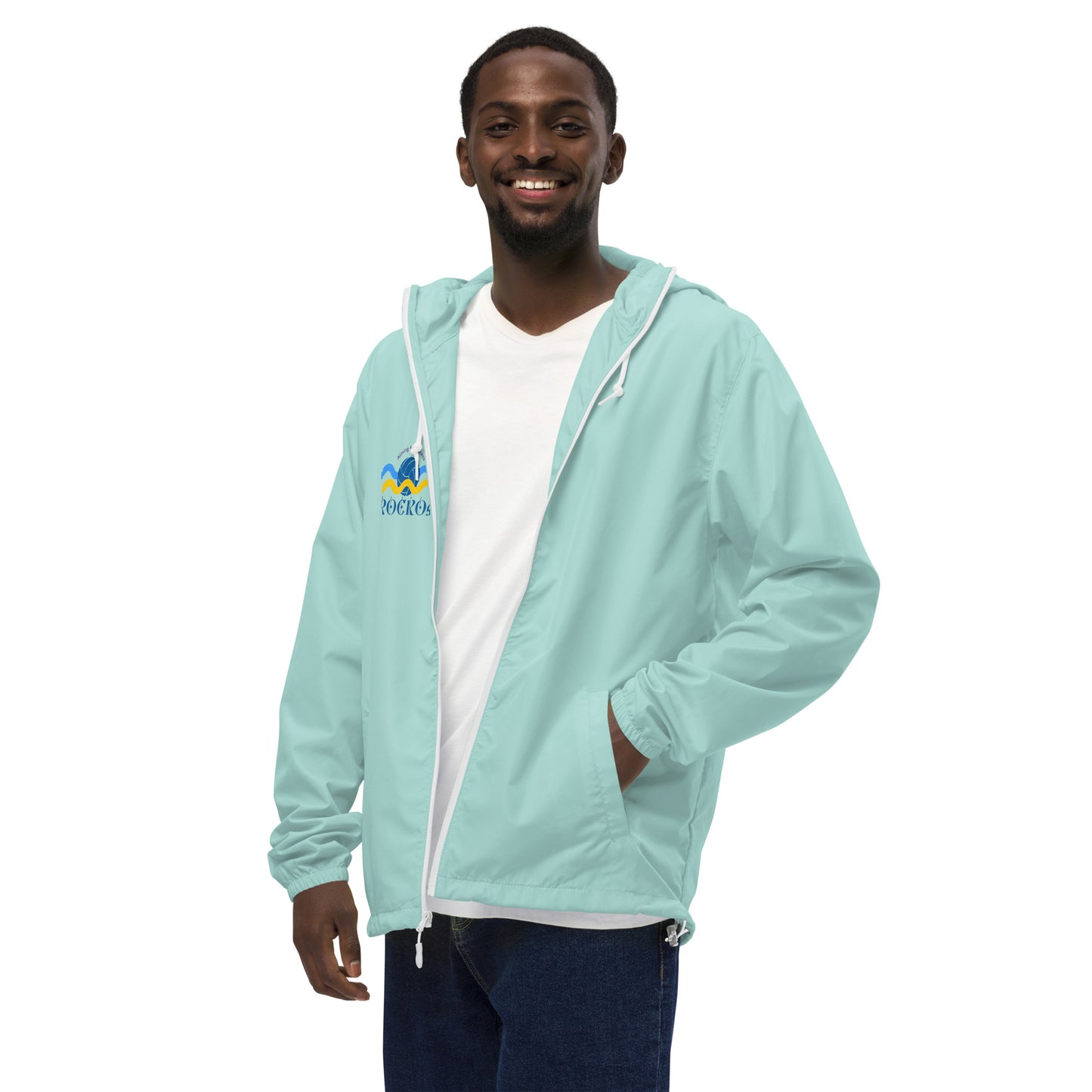 Rocko52 Unisex lightweight zip up windbreaker