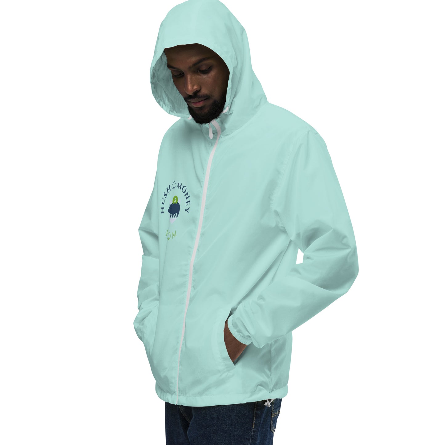 HU$H MONEY Unisex lightweight zip up windbreaker