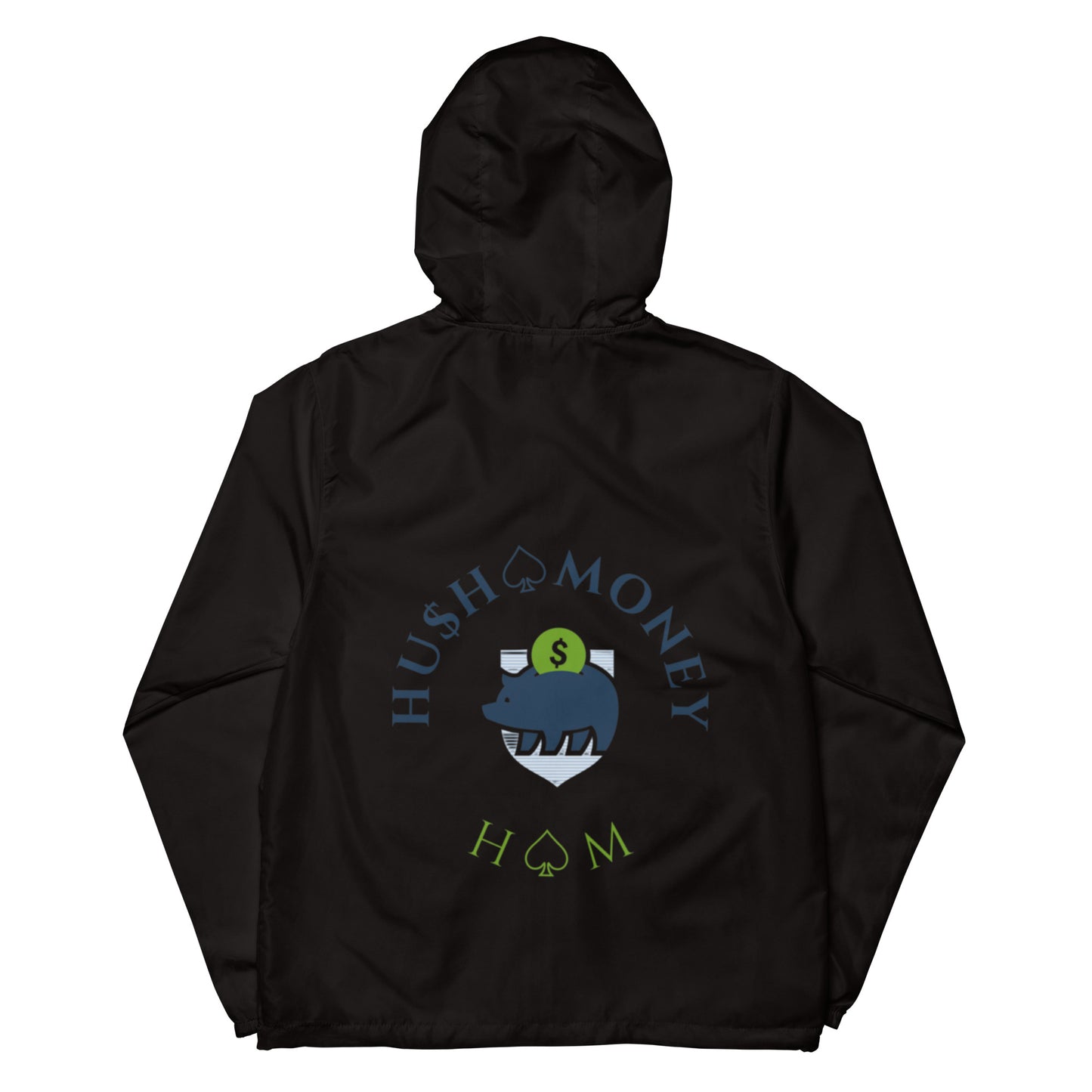 HU$H MONEY Unisex lightweight zip up windbreaker