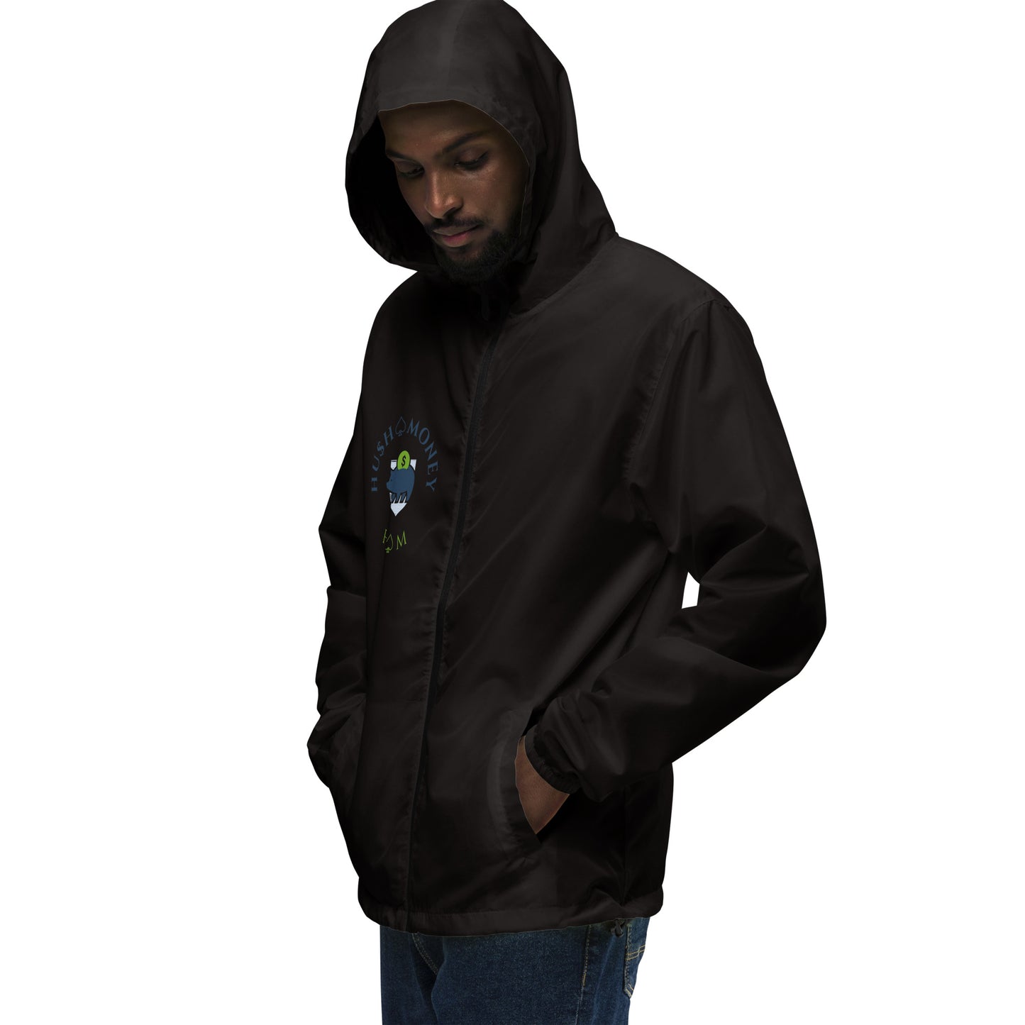 HU$H MONEY Unisex lightweight zip up windbreaker