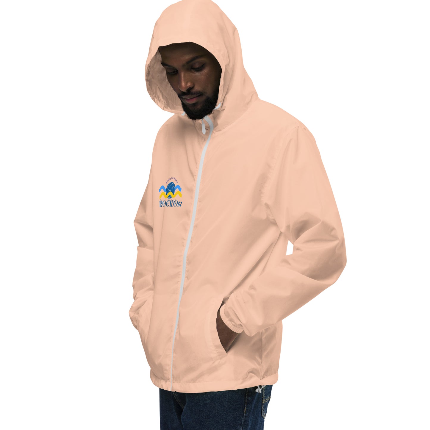 Rocko52 Unisex lightweight zip up windbreaker