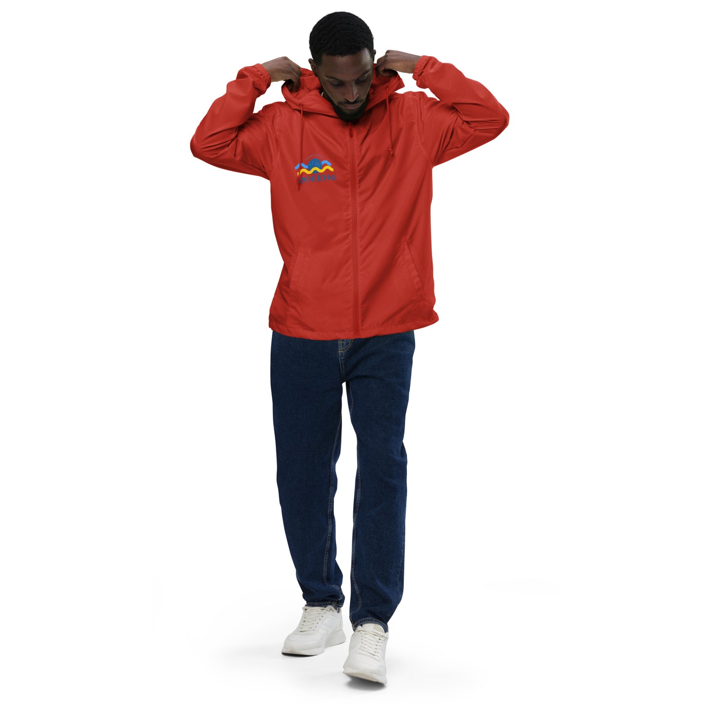 Rocko52 Unisex lightweight zip up windbreaker