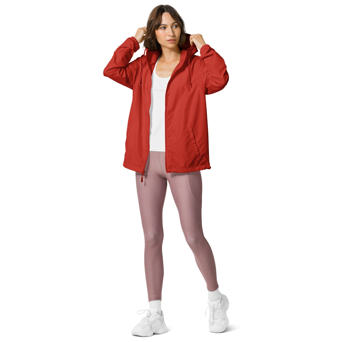 Women's lightweight zip up windbreaker