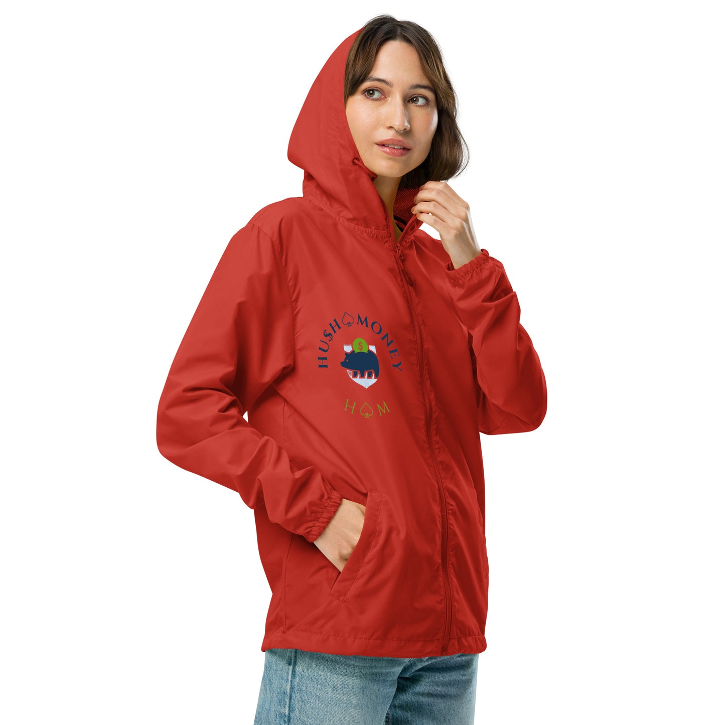 HU$H MONEY Unisex lightweight zip up windbreaker