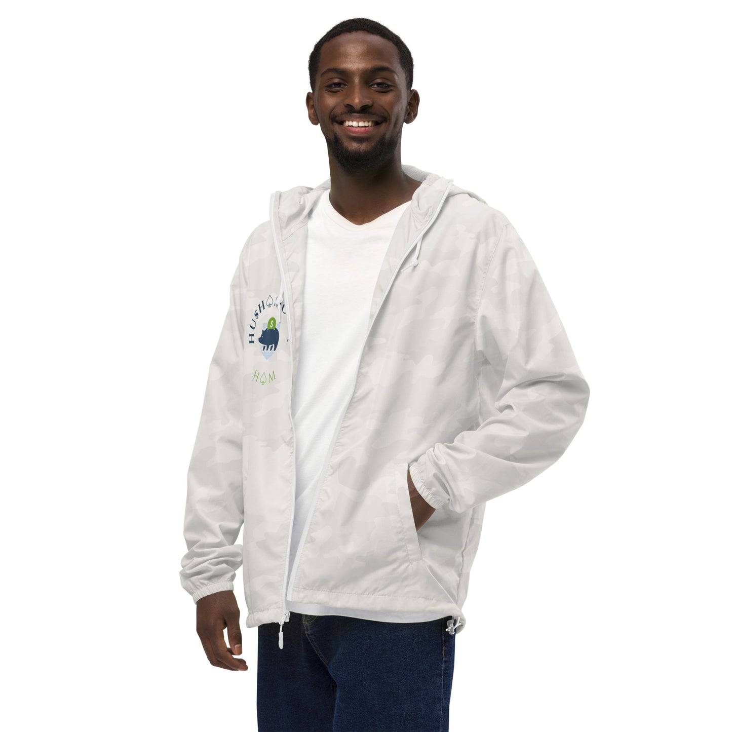 HU$H MONEY Unisex lightweight zip up windbreaker