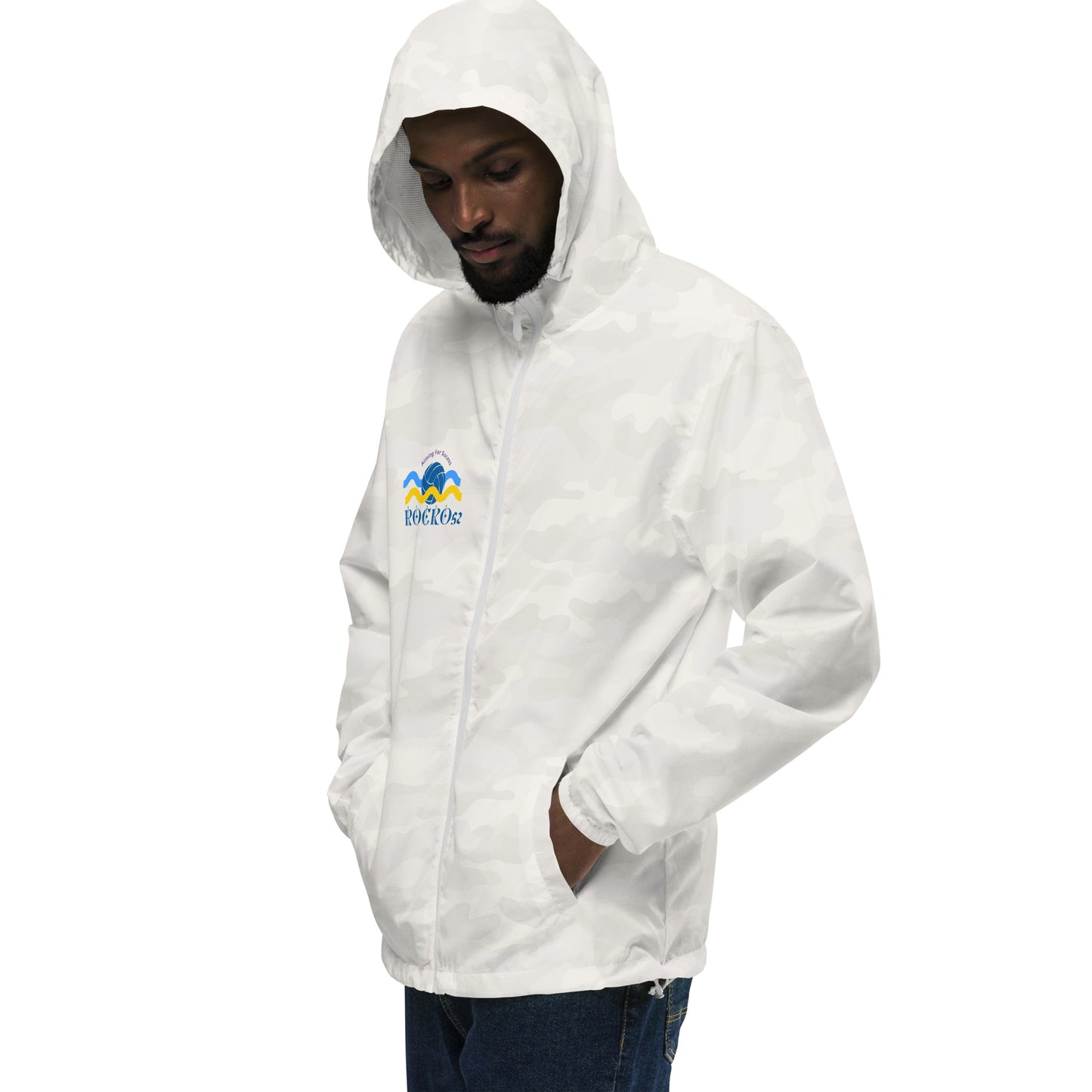 Rocko52 Unisex lightweight zip up windbreaker