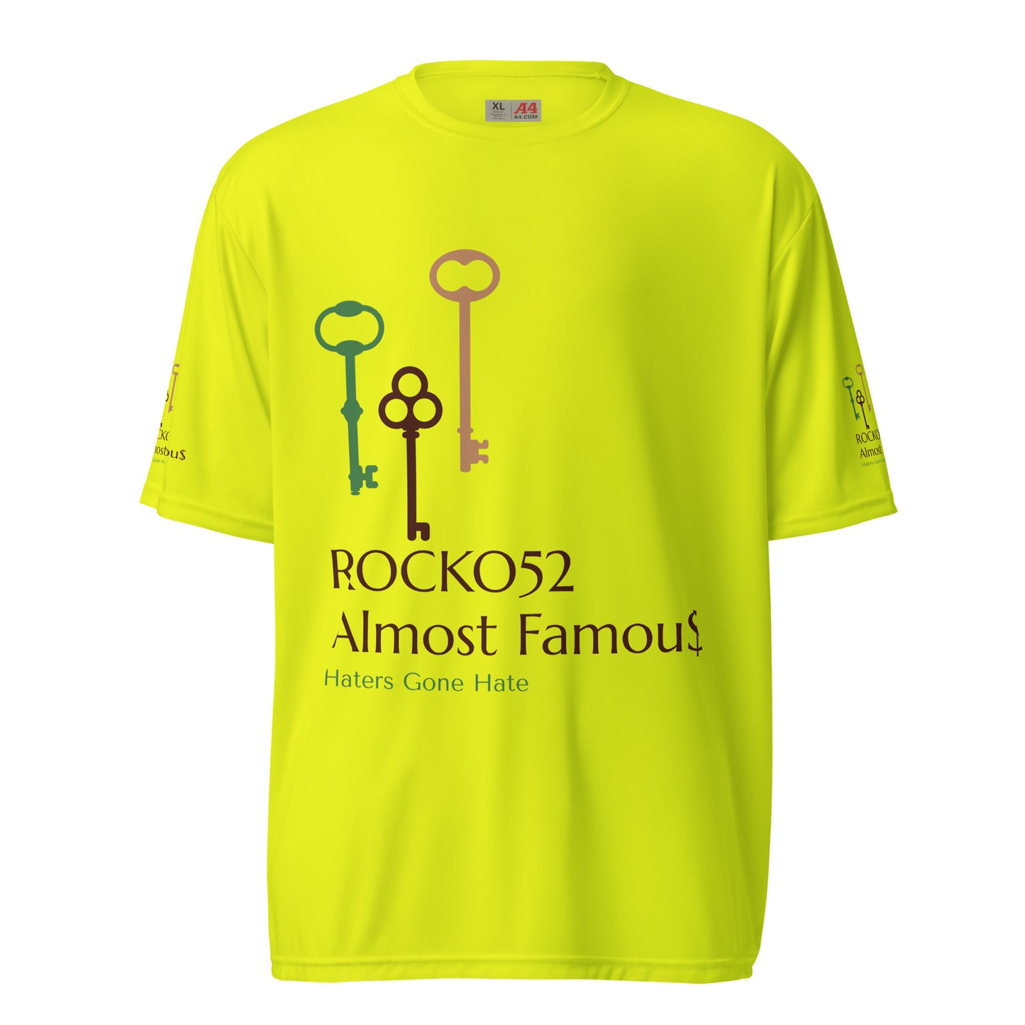 Rocko52 Unisex performance crew neck t-shirt