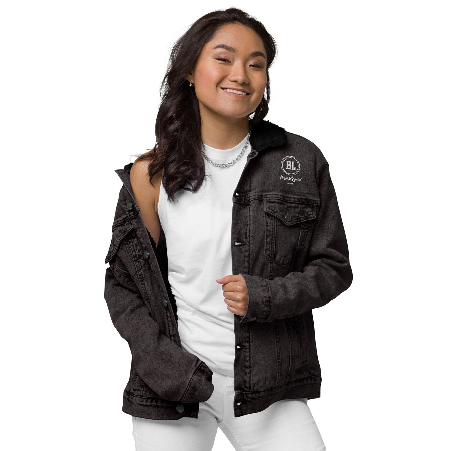 Born Legend Unisex denim sherpa jacket