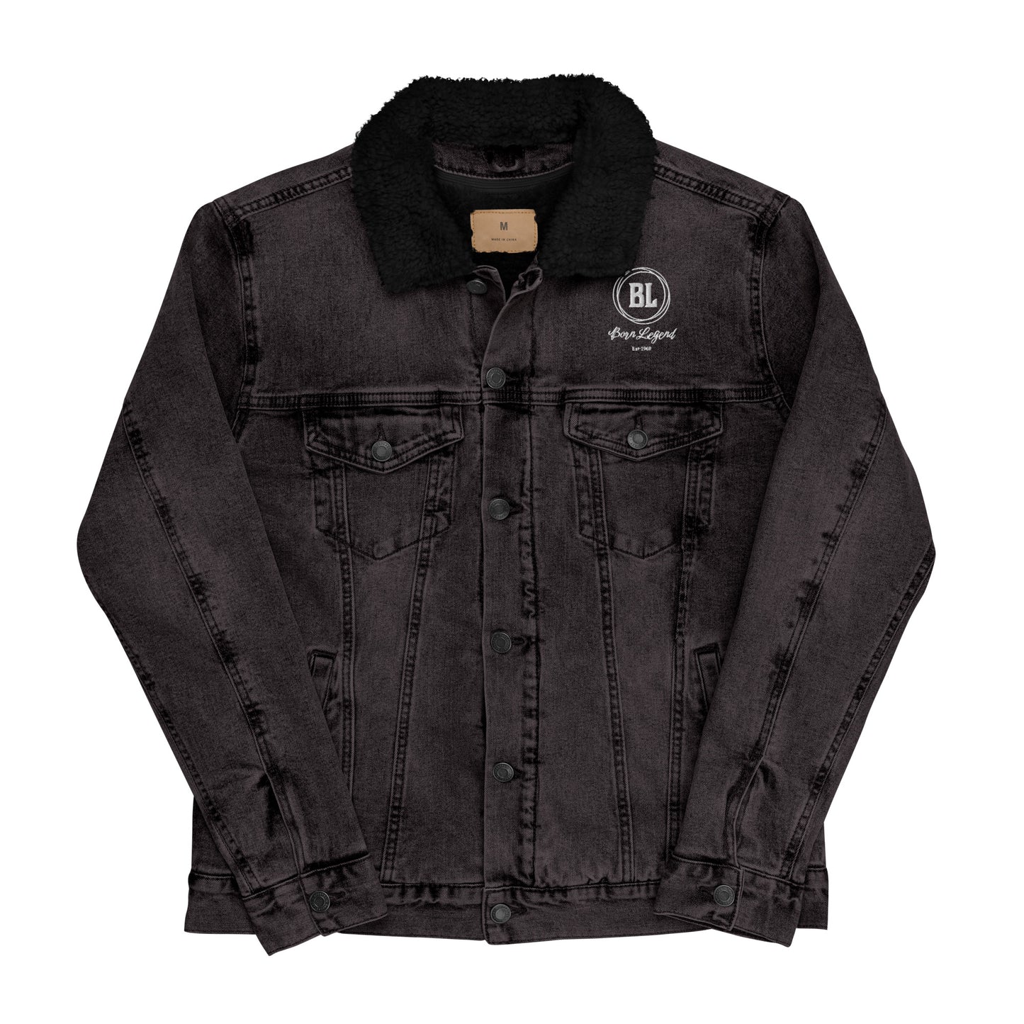 Born Legend Unisex denim sherpa jacket