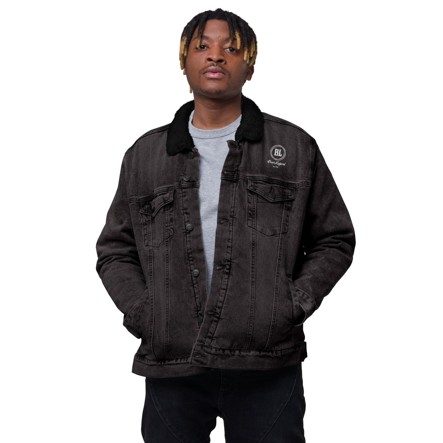 Born Legend Unisex denim sherpa jacket