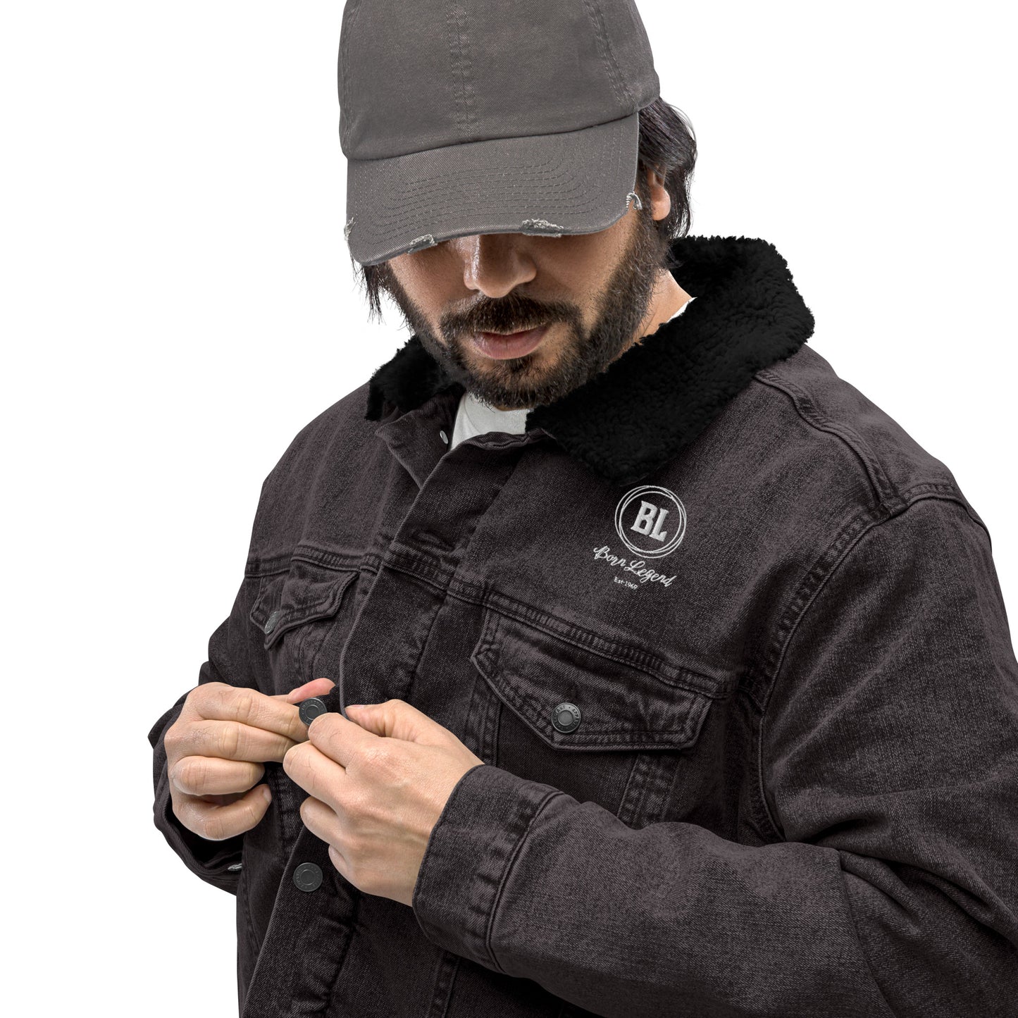 Born Legend Unisex denim sherpa jacket