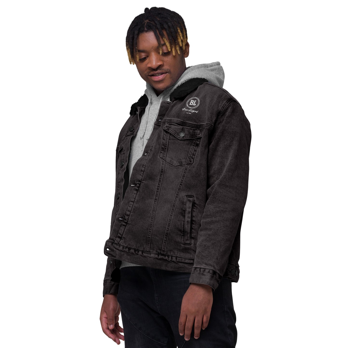 Born Legend Unisex denim sherpa jacket