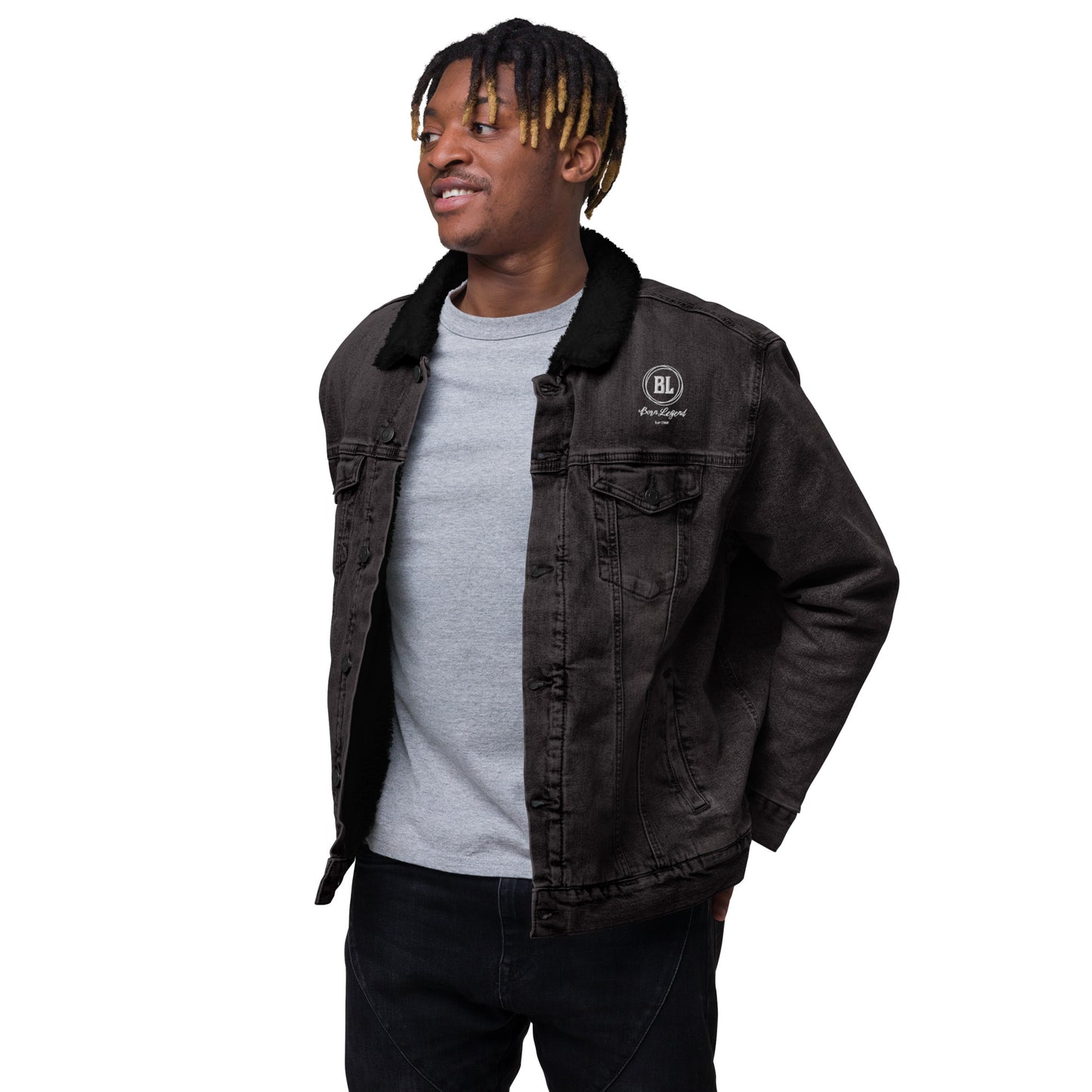 Born Legend Unisex denim sherpa jacket