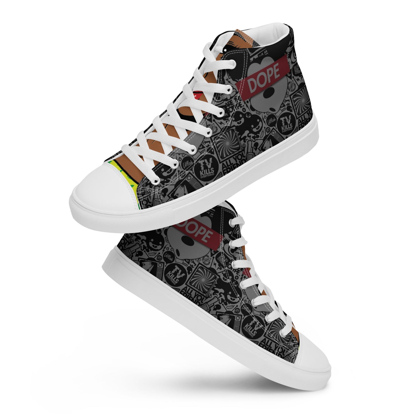 Black Billionaire Women’s high top canvas shoes by Rocko52