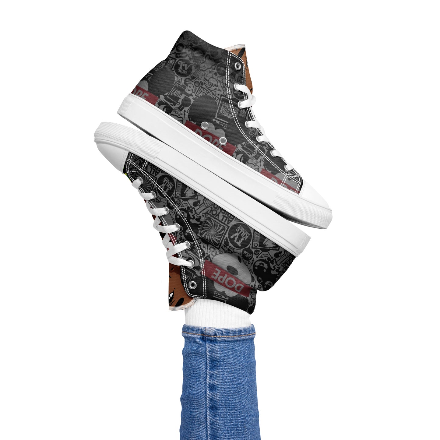 Black Billionaire Women’s high top canvas shoes by Rocko52