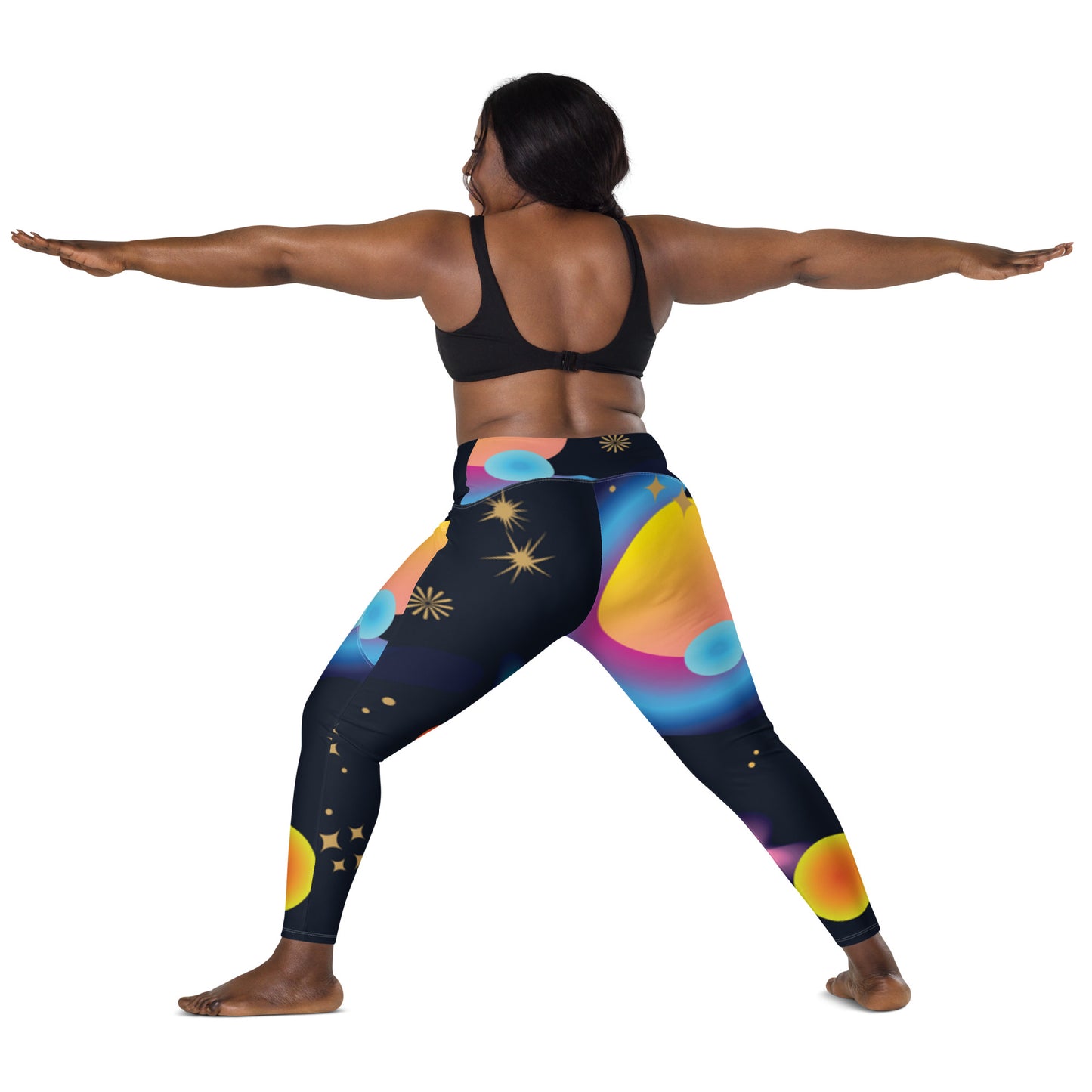 Black Billionaire Women Crossover leggings with pockets