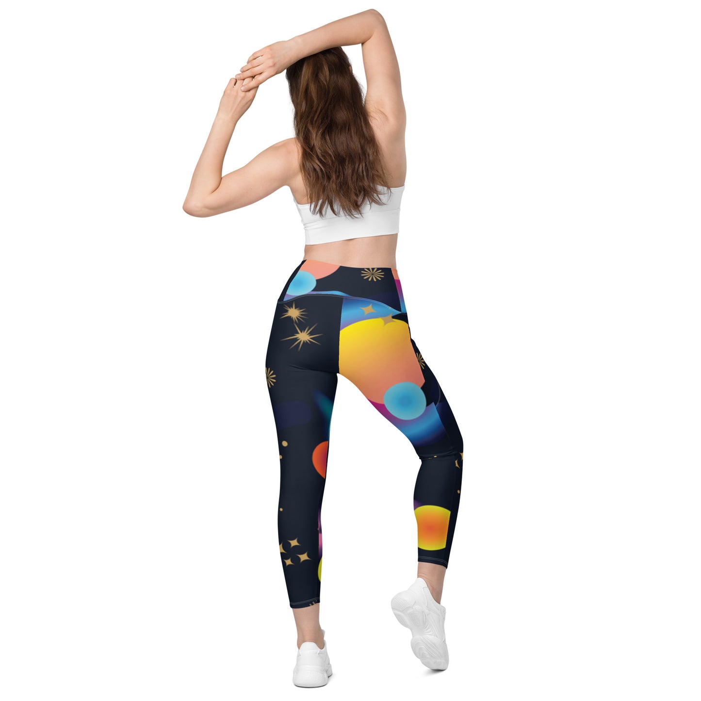 Black Billionaire Women Crossover leggings with pockets