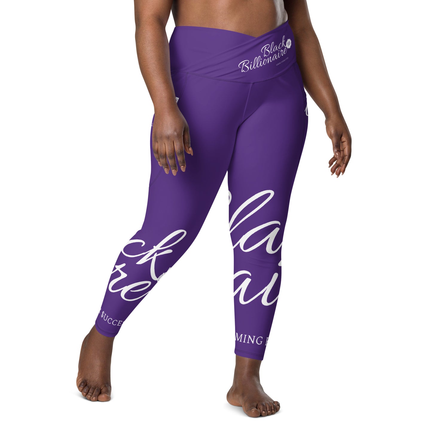 Black Billionaire Crossover leggings with pockets