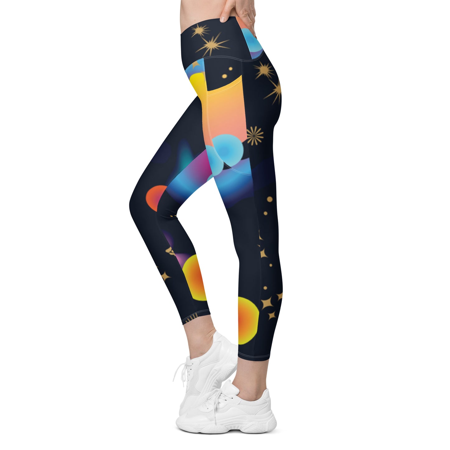 Black Billionaire Women Crossover leggings with pockets