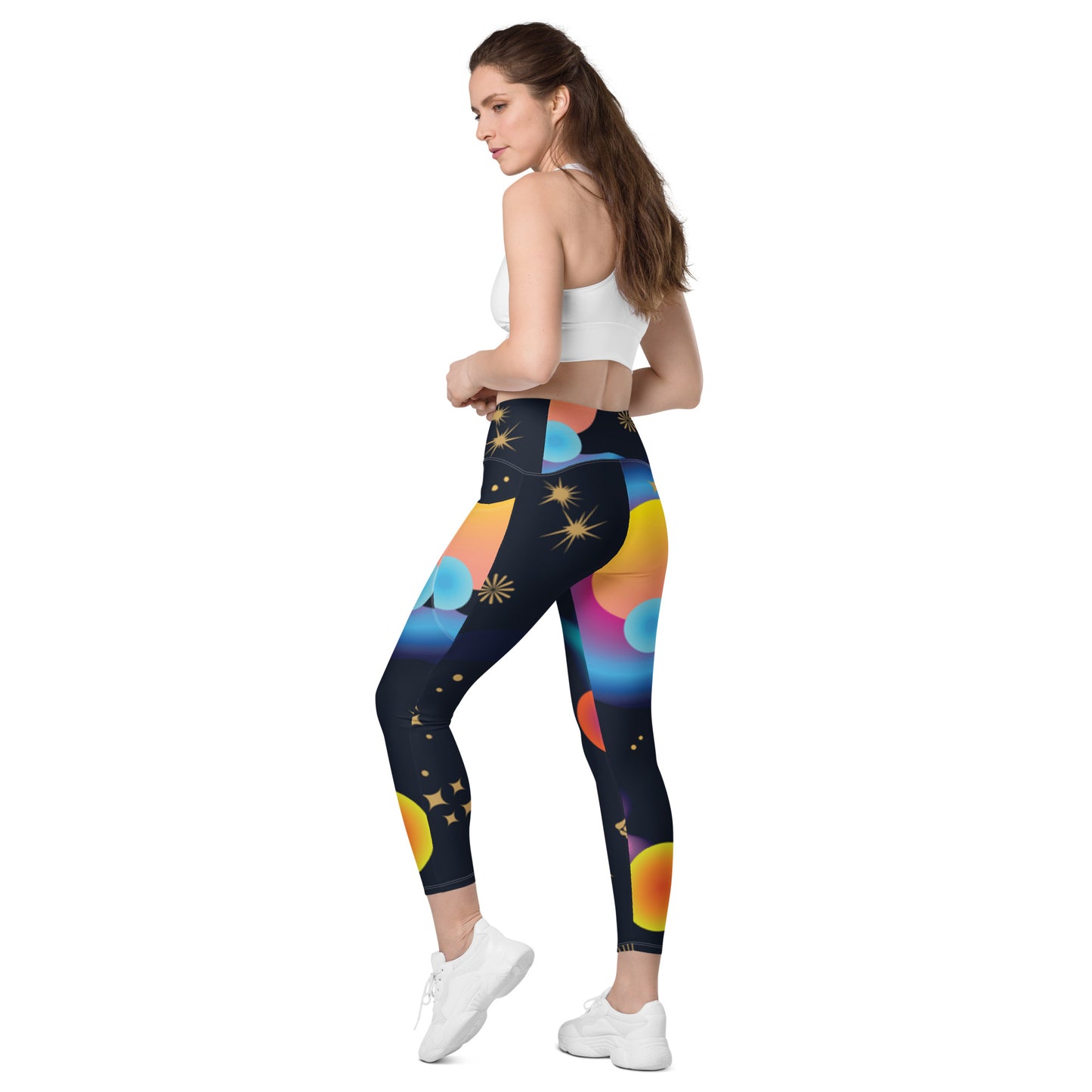 Black Billionaire Women Crossover leggings with pockets