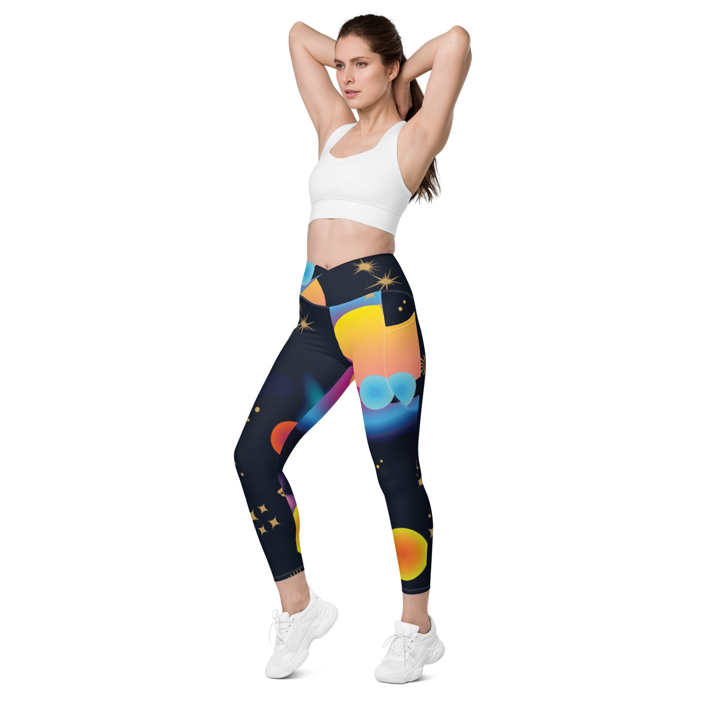 Black Billionaire Women Crossover leggings with pockets