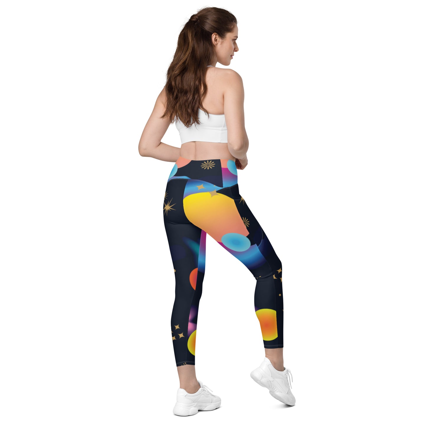 Black Billionaire Women Crossover leggings with pockets