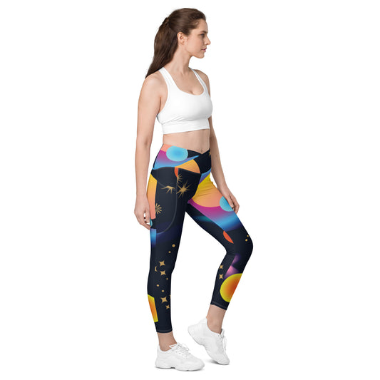 Black Billionaire Women Crossover leggings with pockets