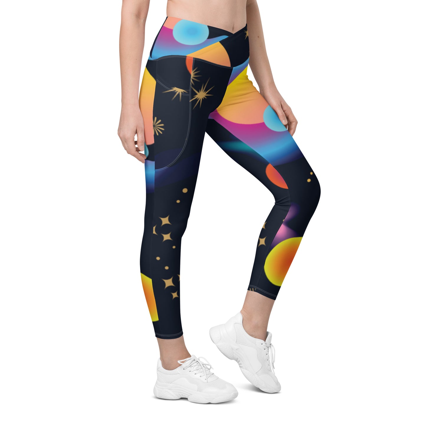 Black Billionaire Women Crossover leggings with pockets