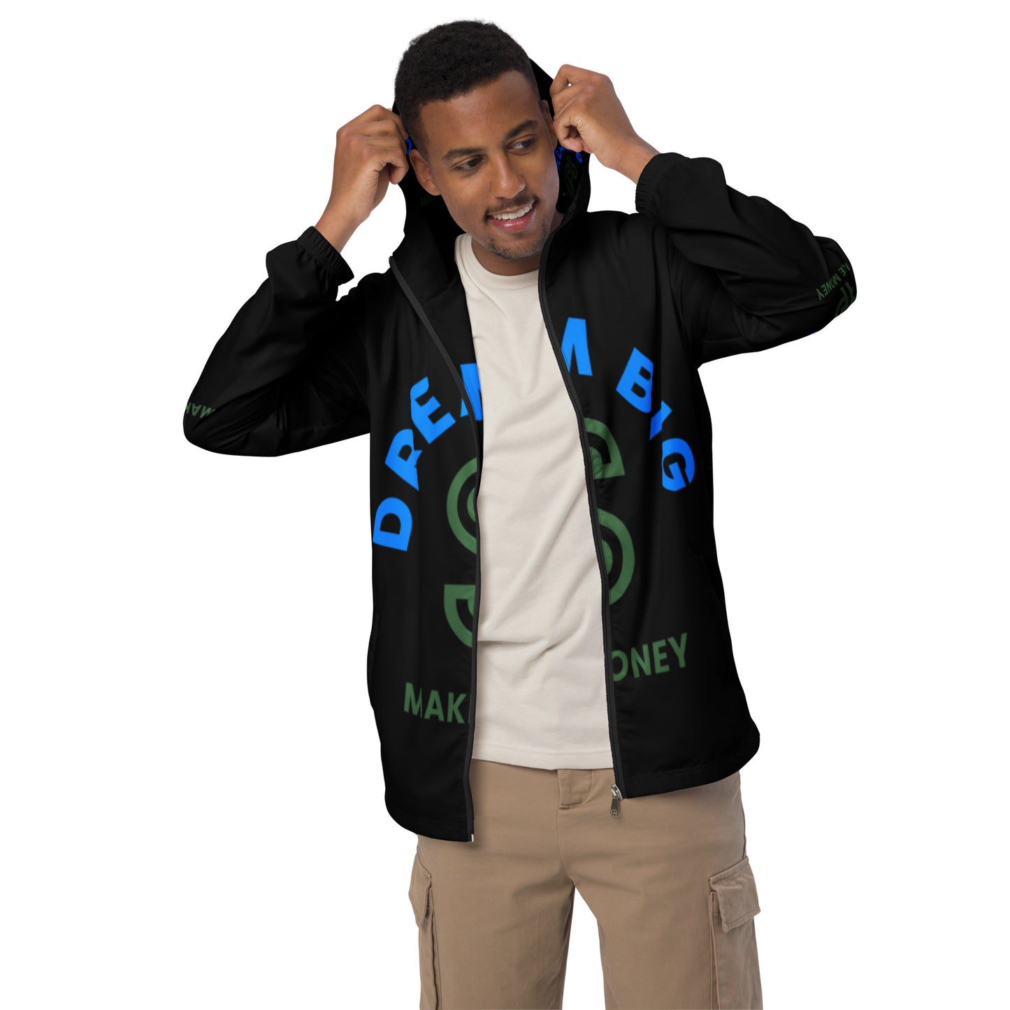 Dream Big Make Money Men’s windbreaker