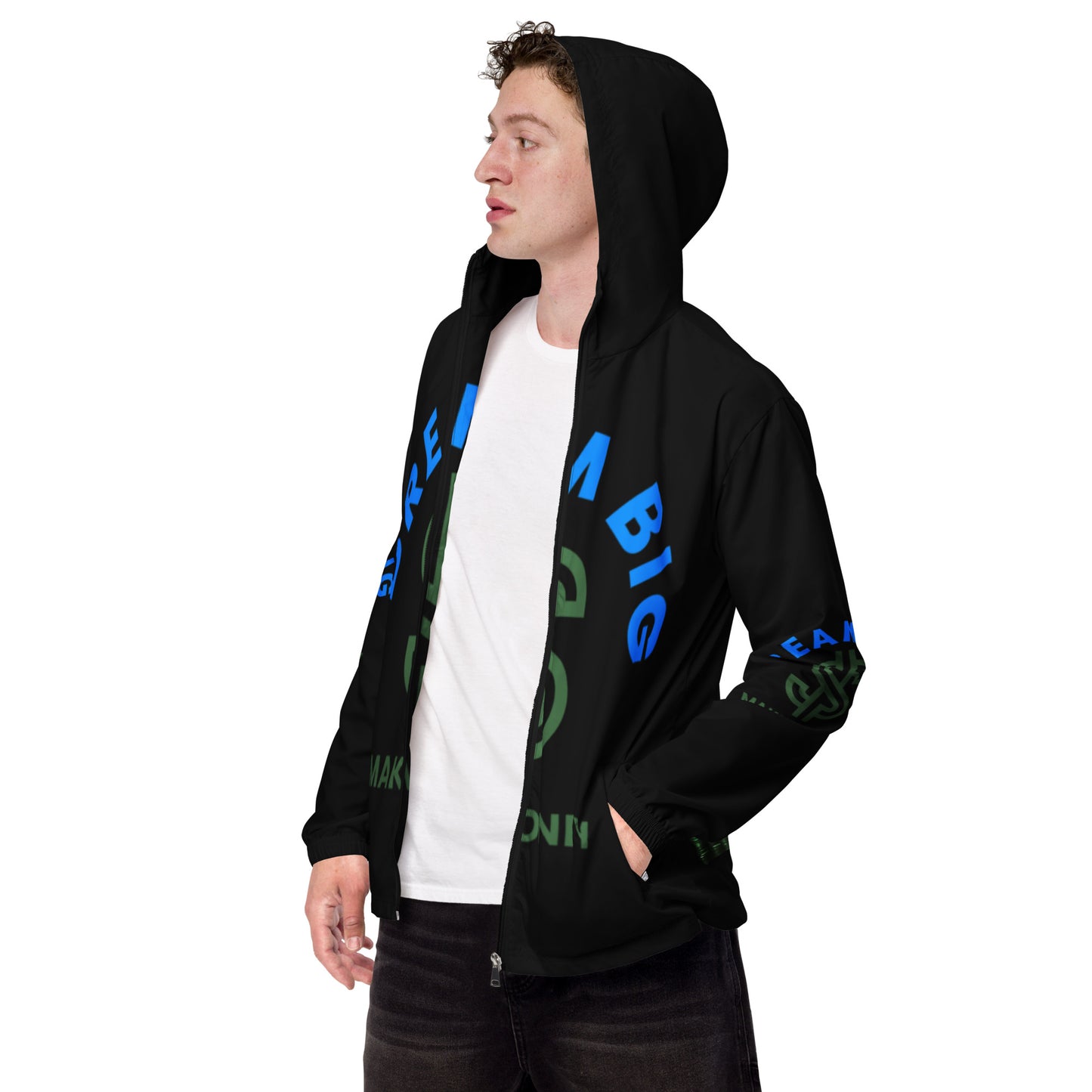 Dream Big Make Money Men’s windbreaker