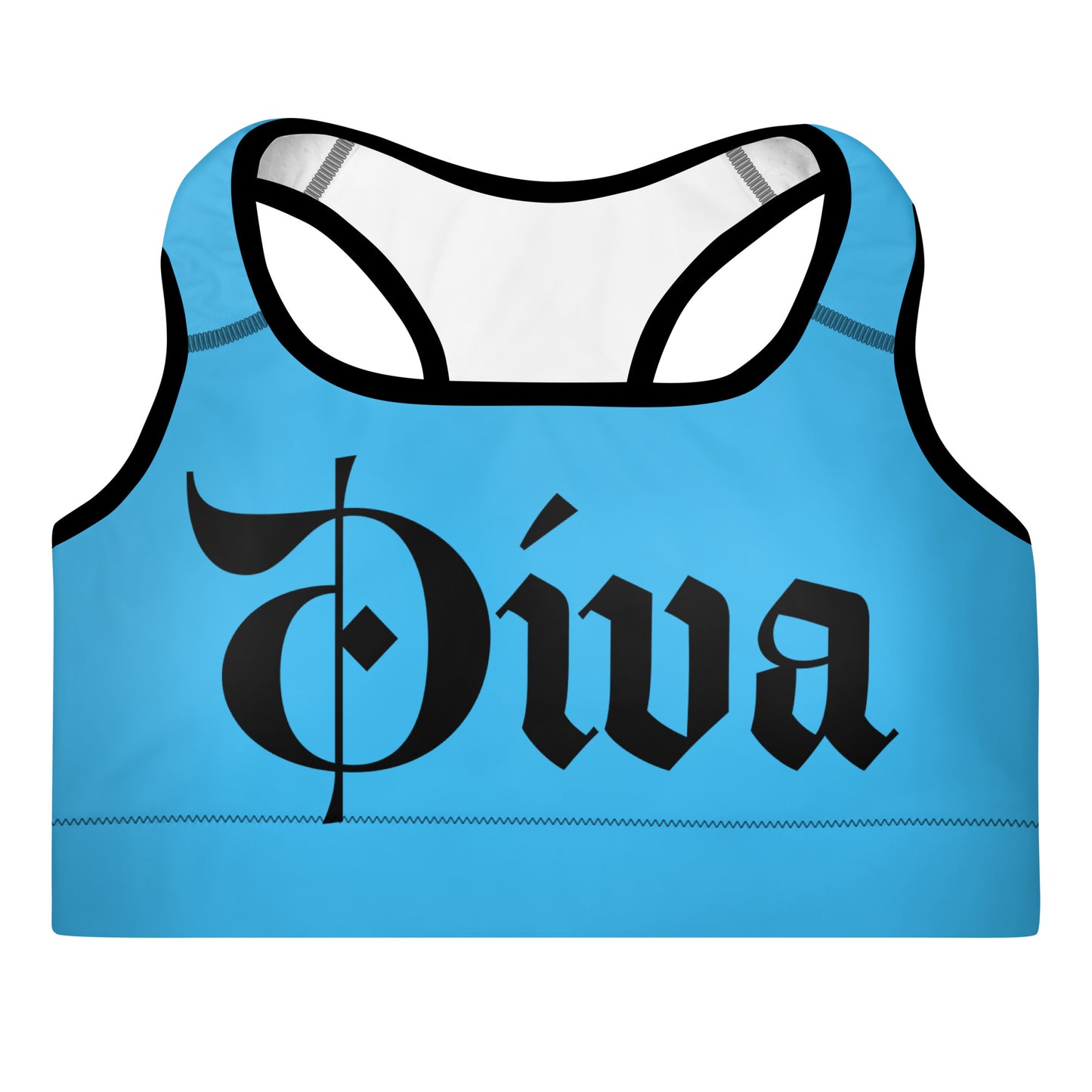 Diva  (Deep Sky Blue Sports Bra)