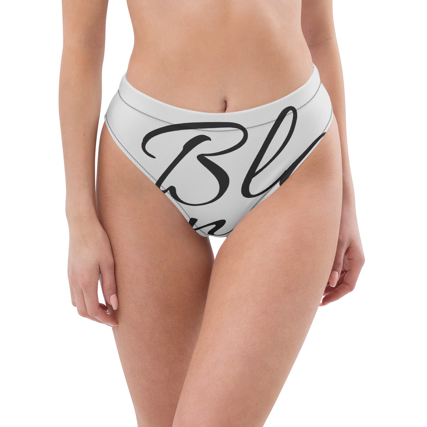 Black Billionaire (Recycled high-waisted bikini bottom)