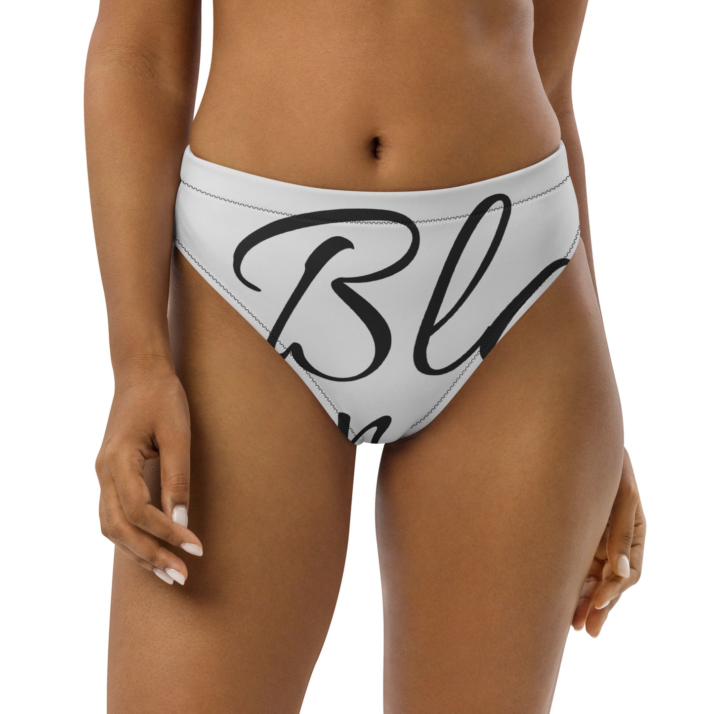 Black Billionaire (Recycled high-waisted bikini bottom)