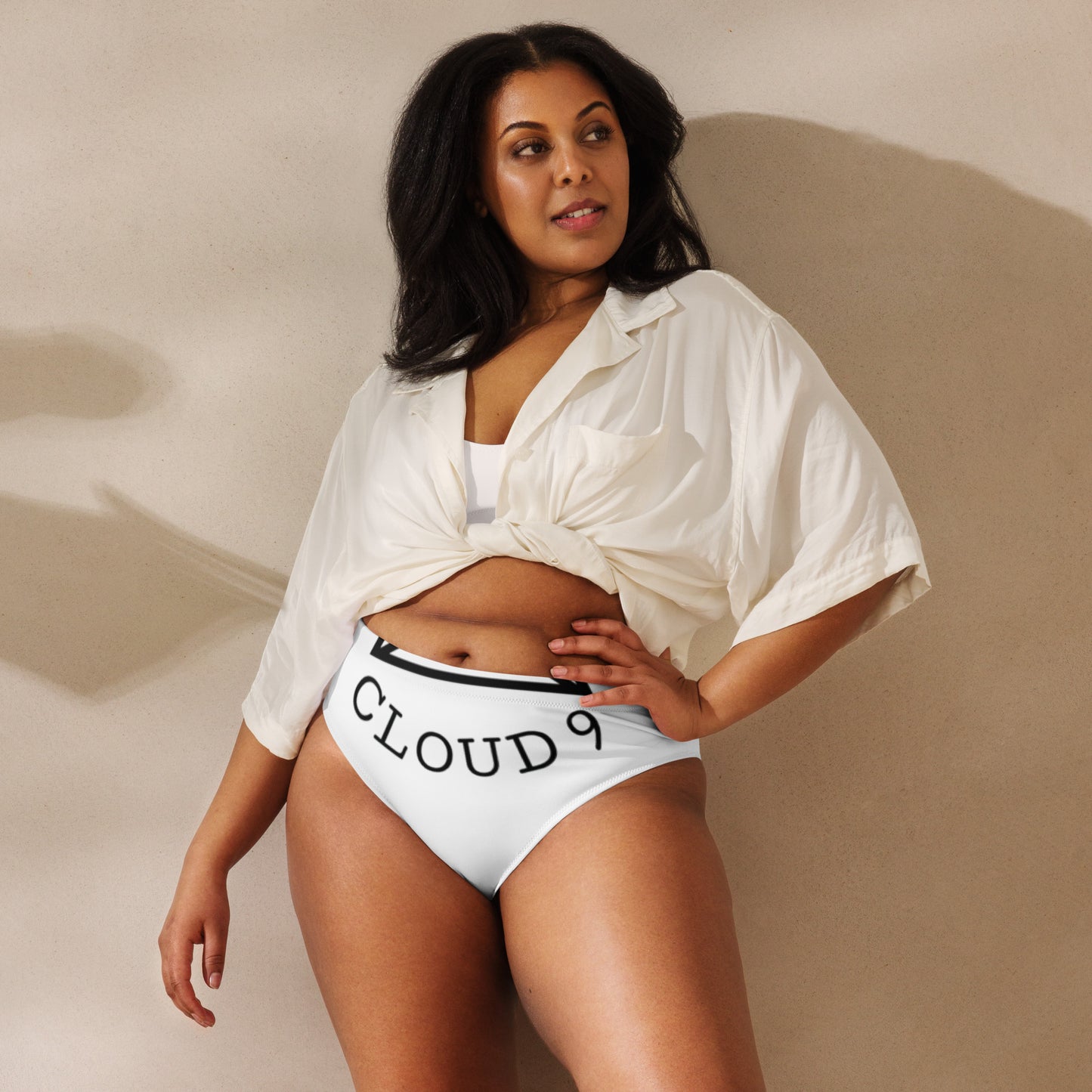 Cloud9 Logo high-waisted bikini bottom