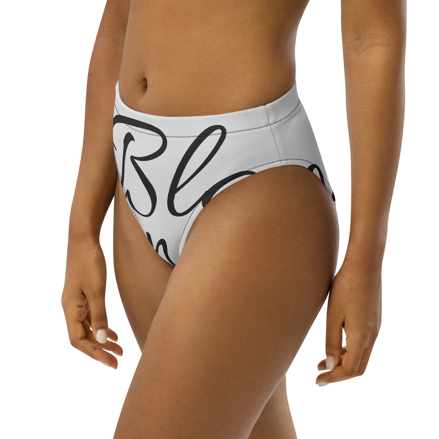 Black Billionaire (Recycled high-waisted bikini bottom)