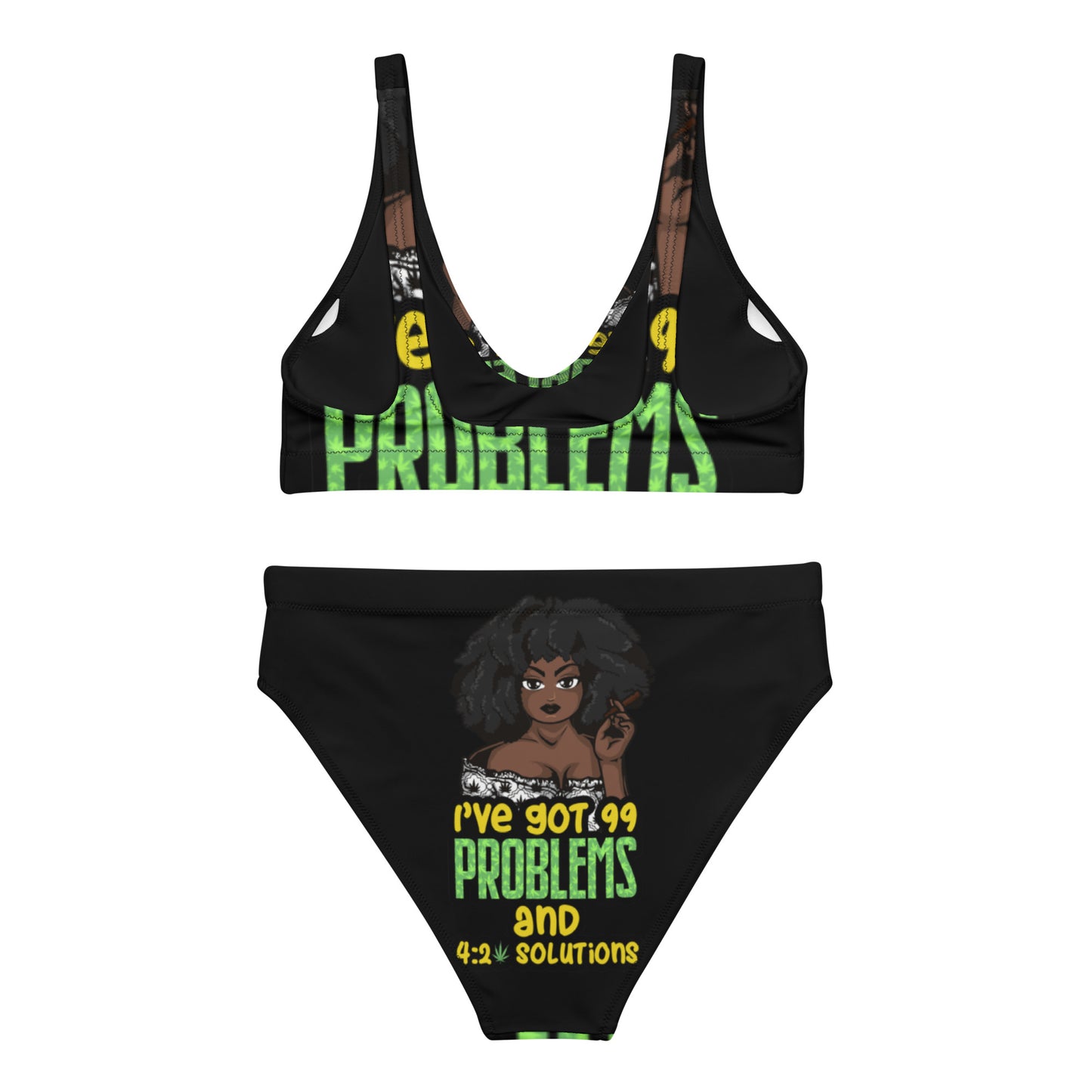 99Problems (Recycled high-waisted 2piece bikini)