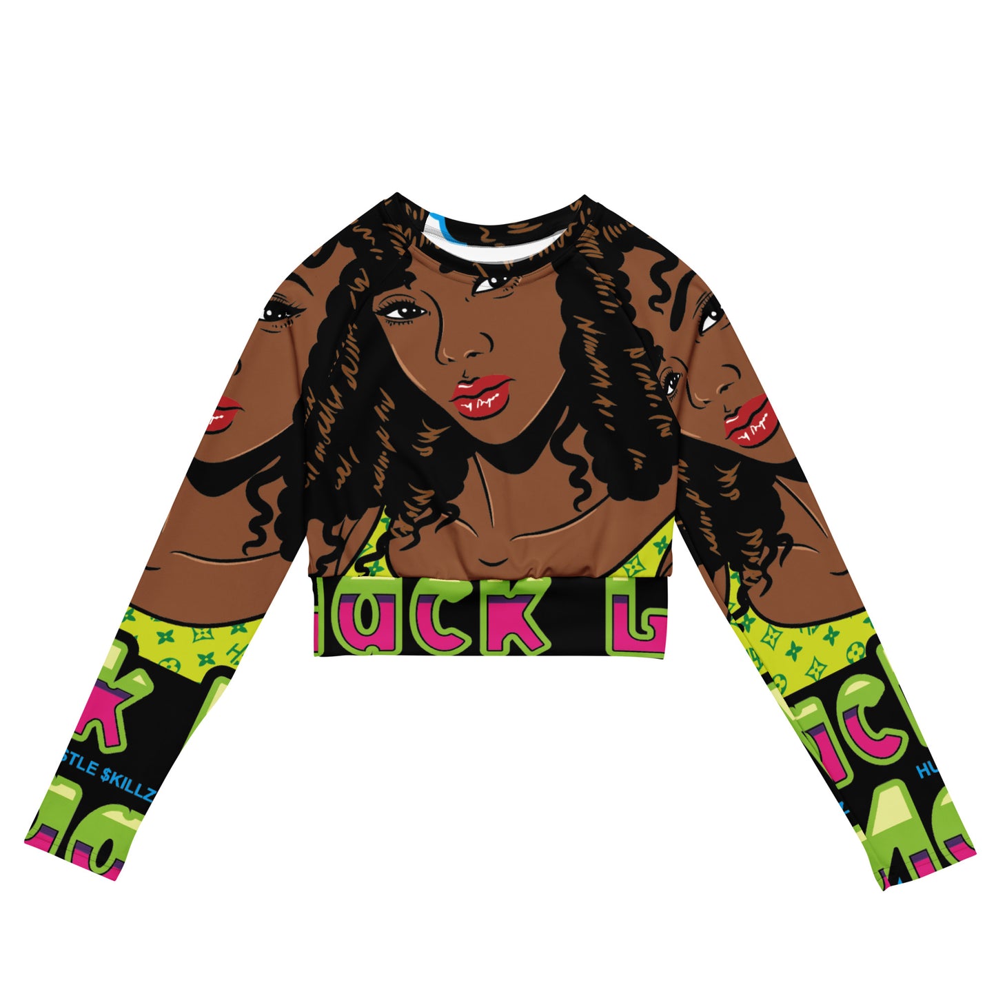 Black Billionaire  Designer  Recycled long-sleeve crop top