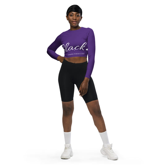 Black Billionaire Women’s long-sleeve crop top