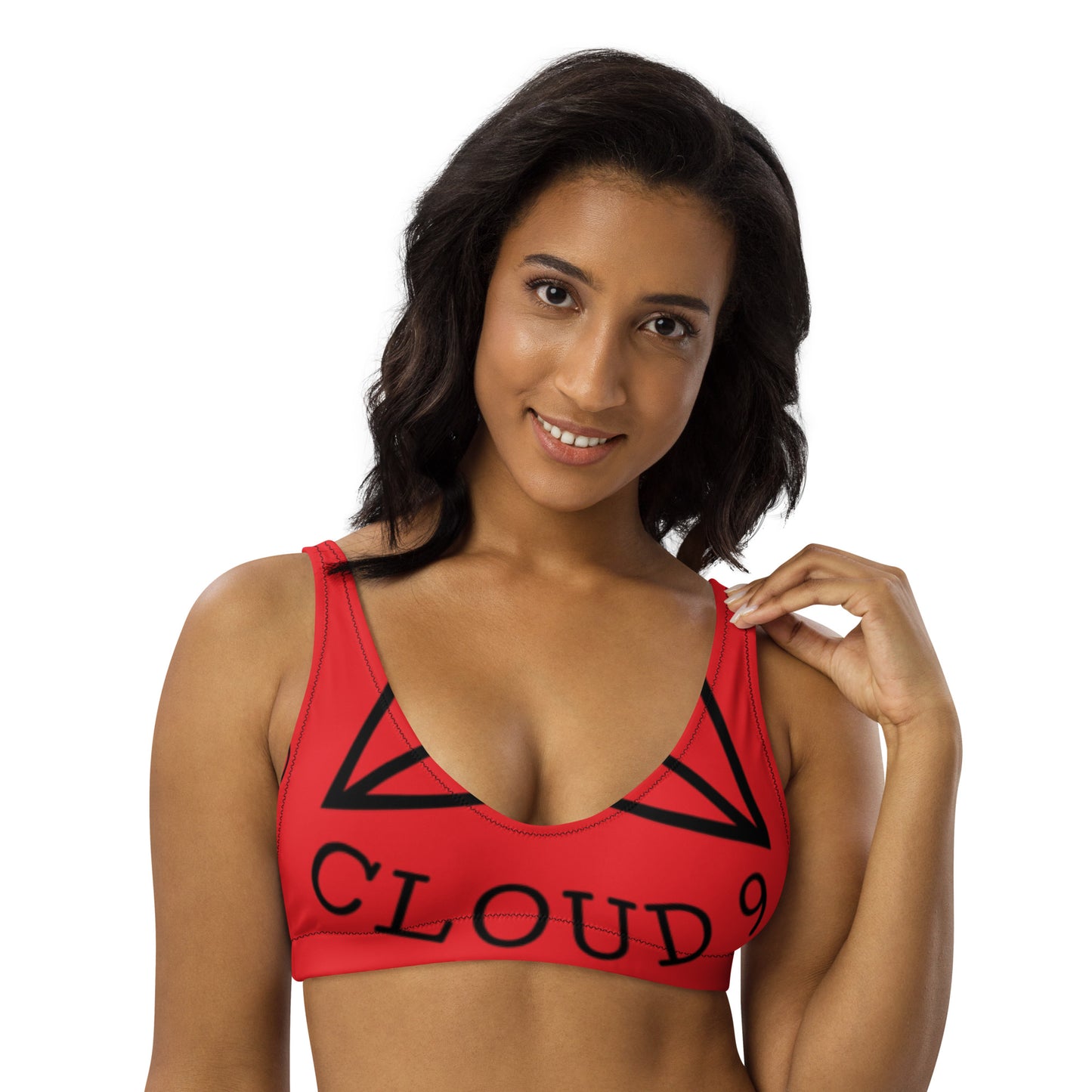 Cloud9 Red padded bikini top