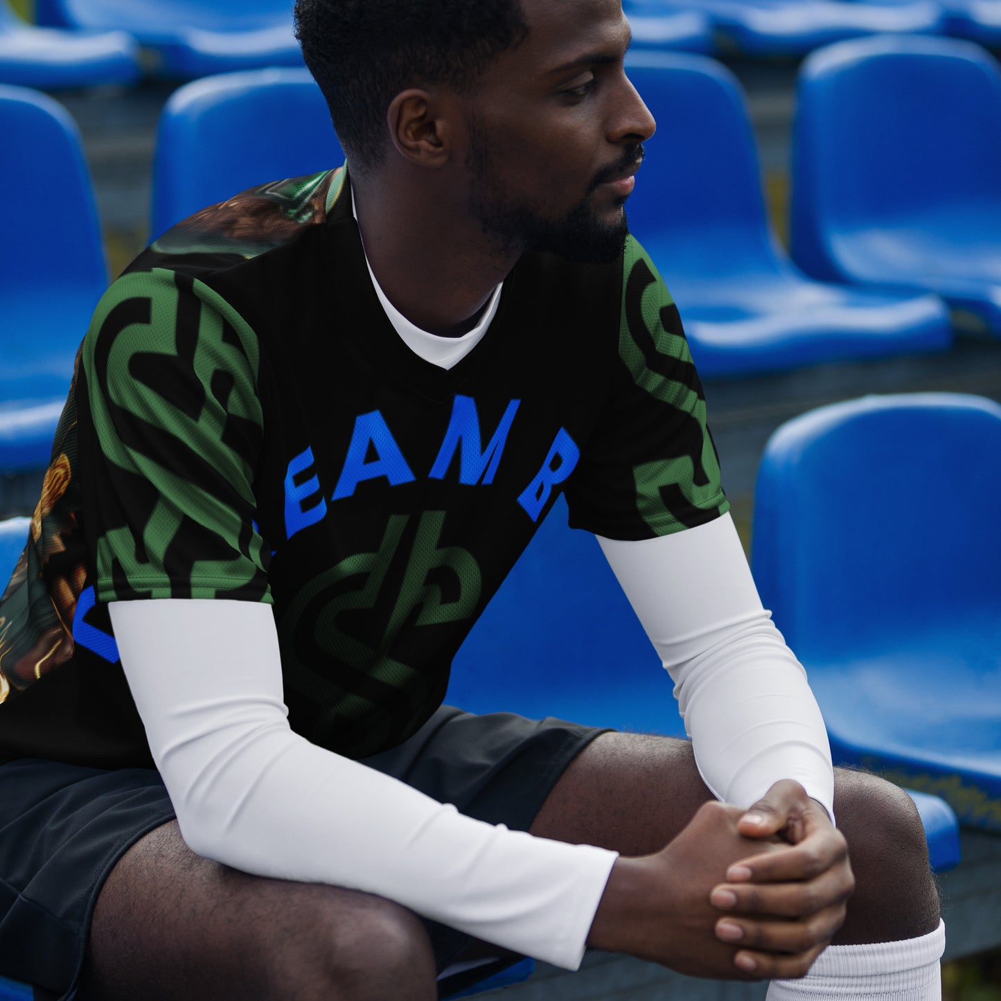 Dream Big Make Money (Recycled unisex sports jersey)